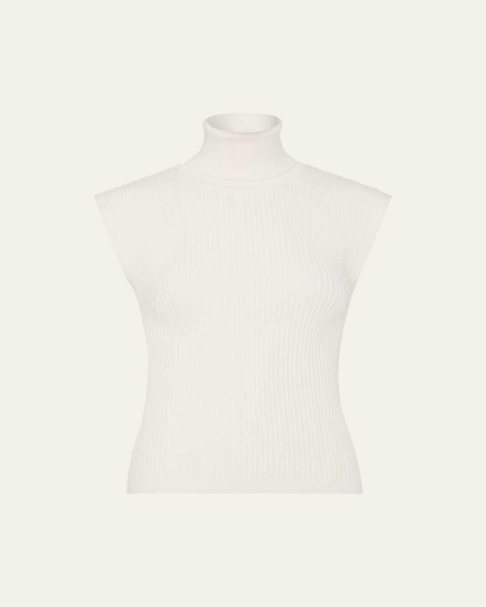 Kinley Sleeveless Ribbed Turtleneck Top